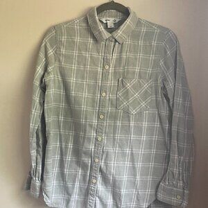 Size Medium Old Navy Gray and White Flannel